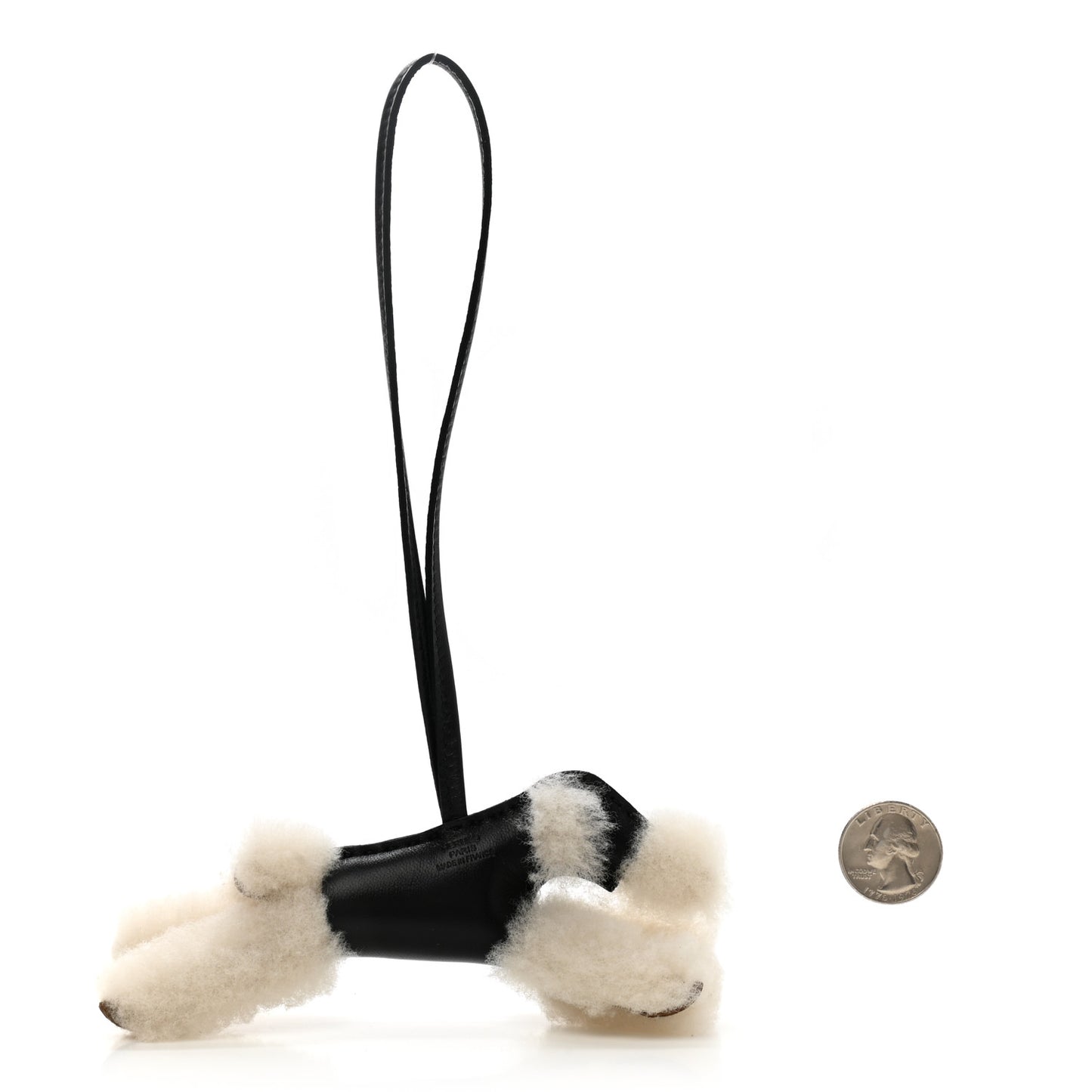 Milo Lambskin Shearling Budy Charm Black