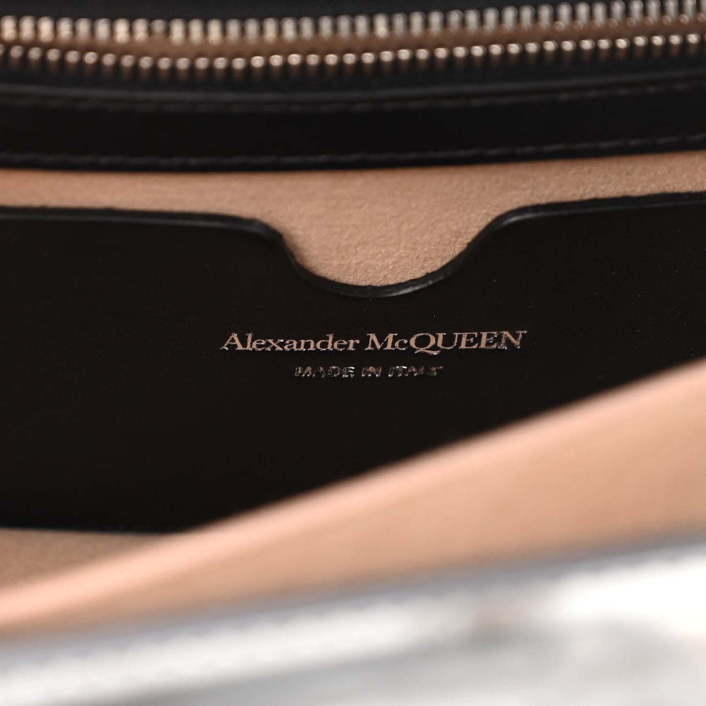 Metallic Patent Calfskin Jeweled Knuckle Satchel Silver