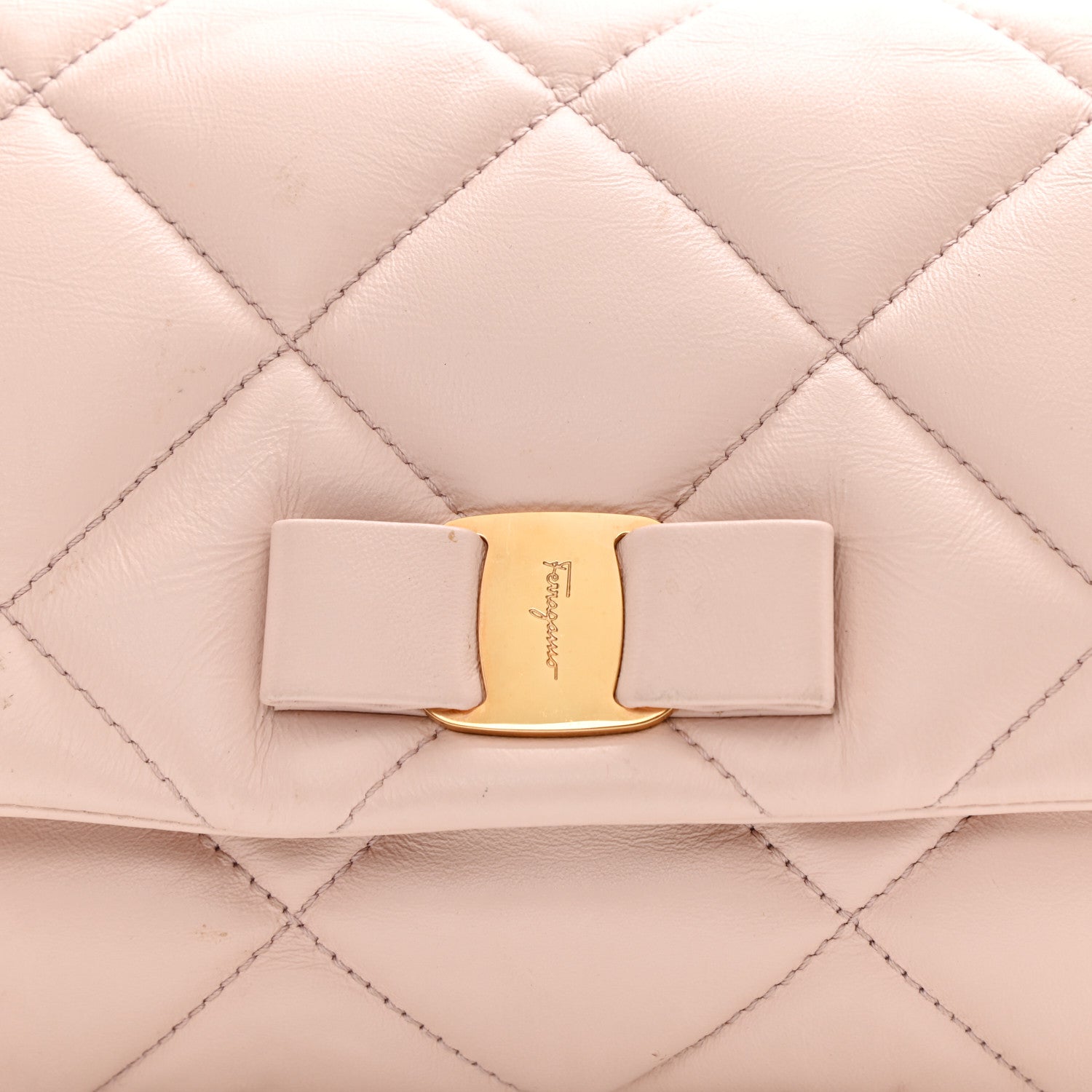 Salvatore Ferragamo Nappa Quilted Ginny Medium Crossbody Pink 8 of 12