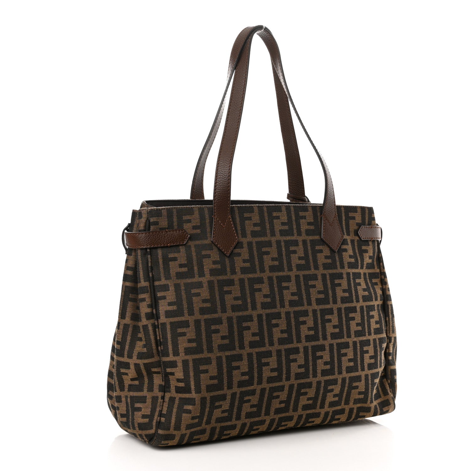 Fendi Zucca Vitello Artic Tote Tobacco 3 of 10