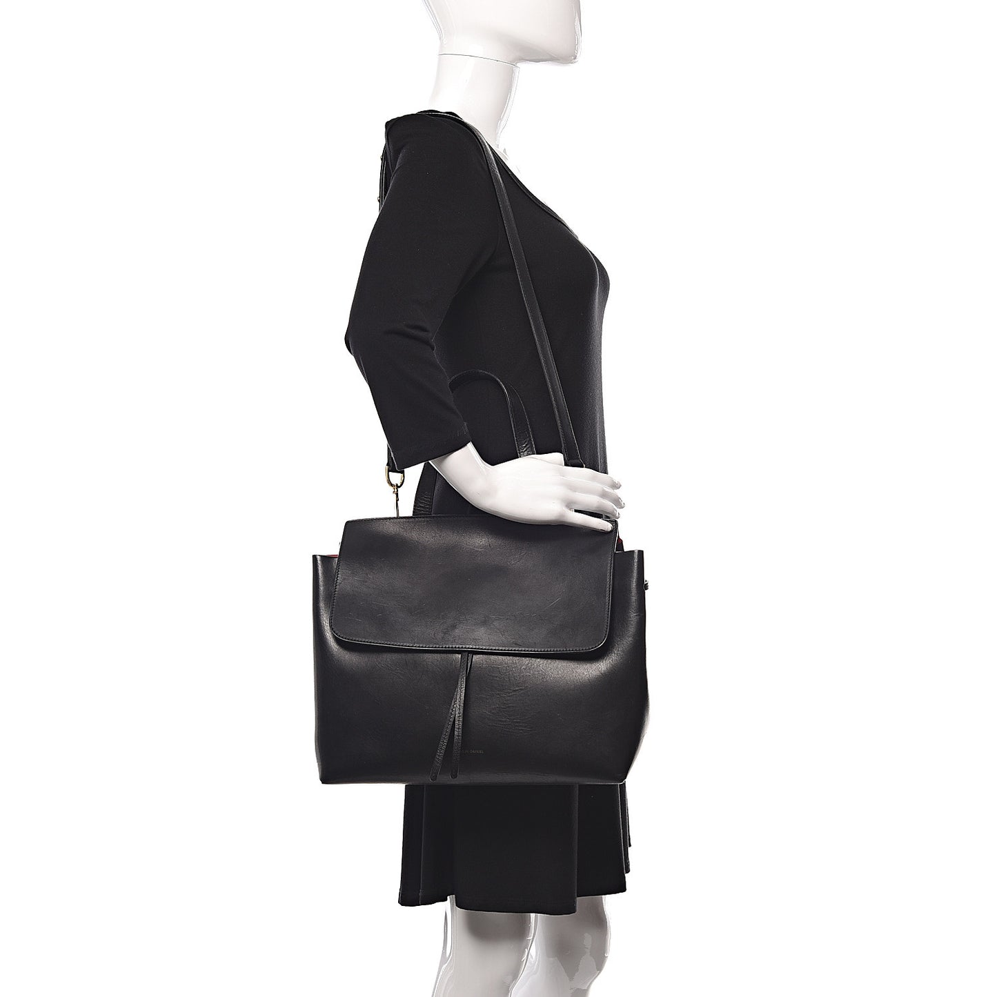 Calfskin Lady Bag Black Flamma