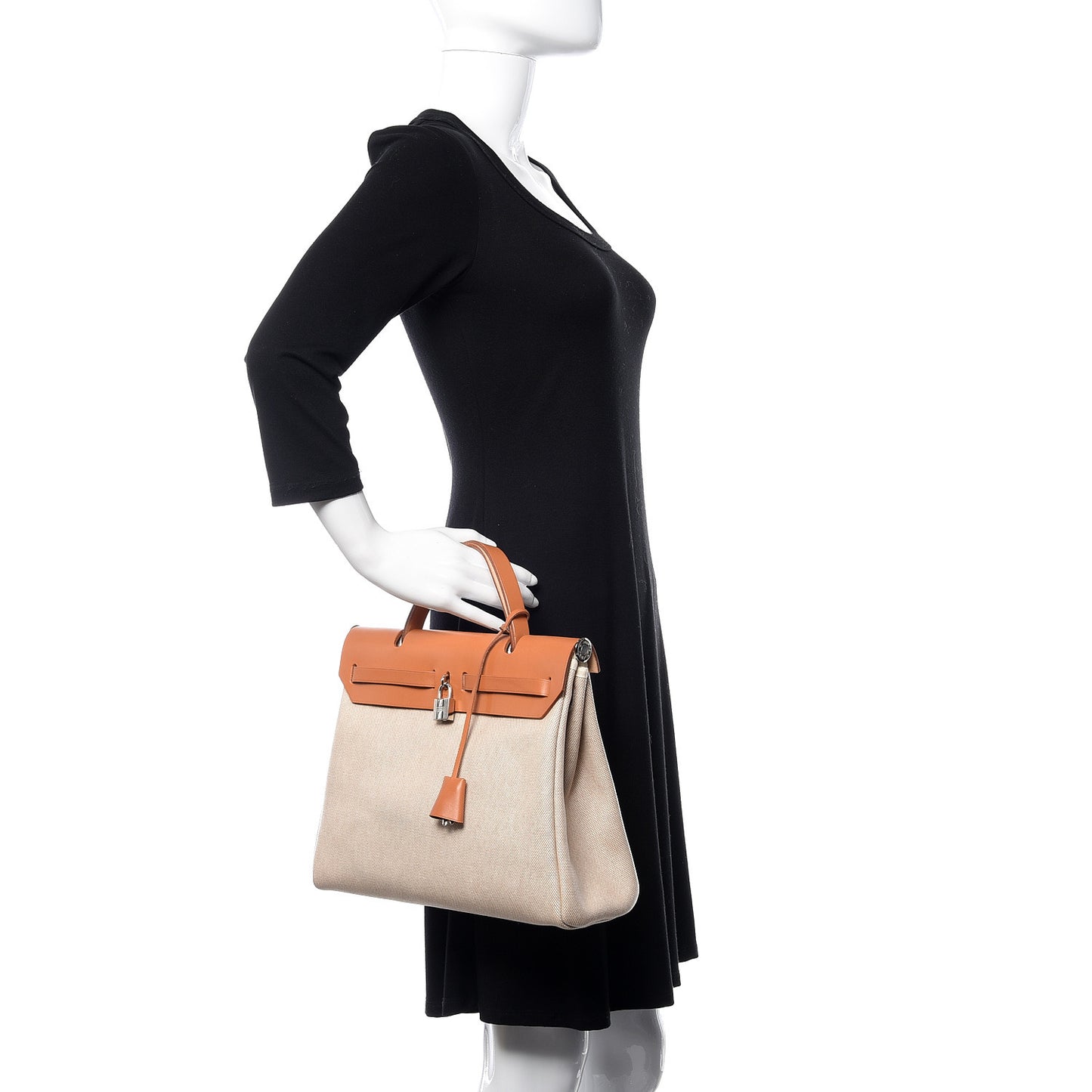 Toile Vache Calfskin Herbag 30 PM Natural