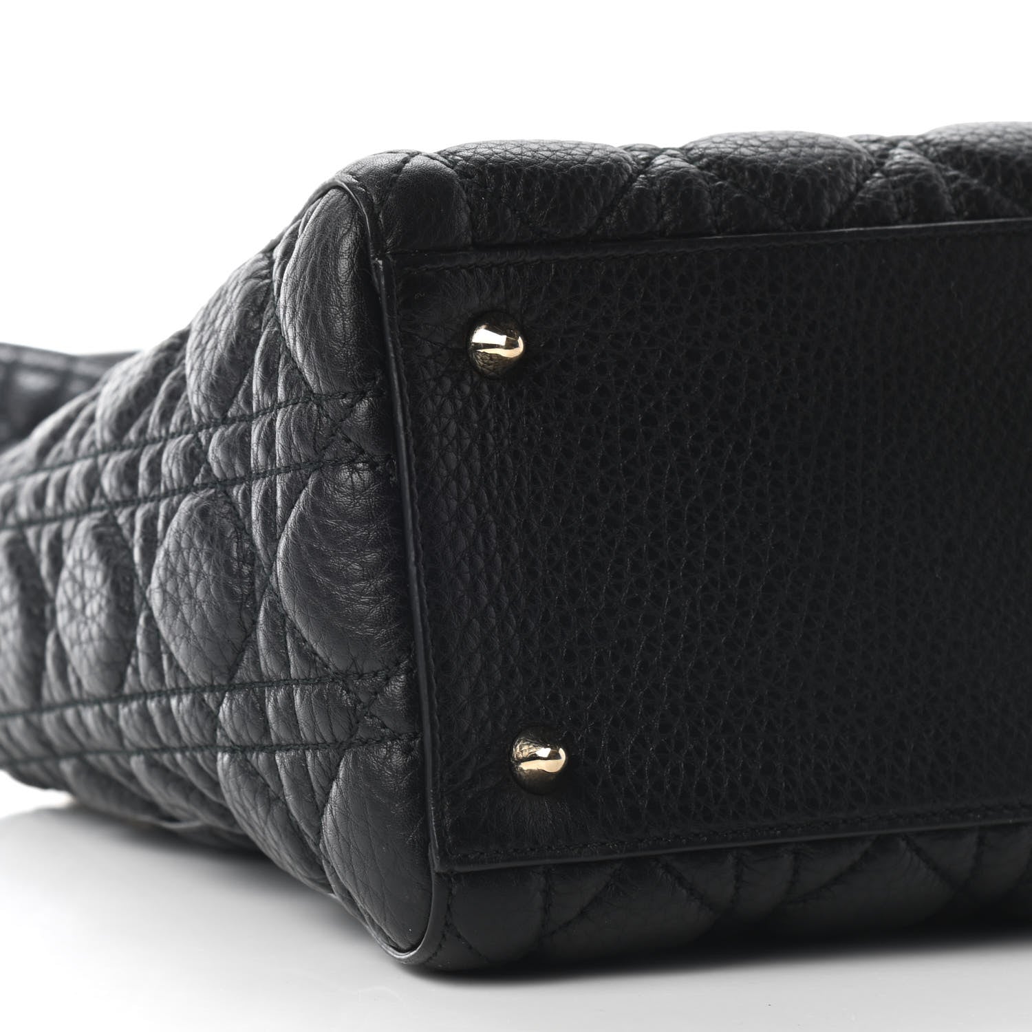 Christian Dior Grained Calfskin Cannage Medium Supple Lady Dior Black 7 of 9