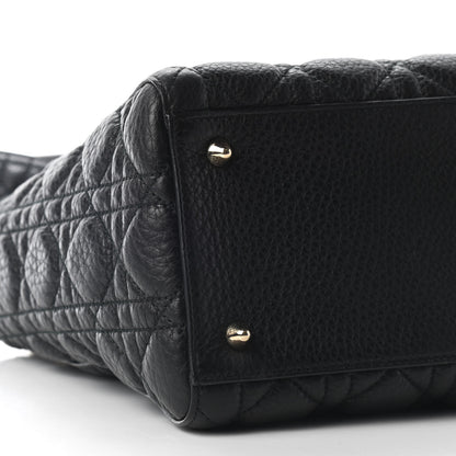 Christian Dior Grained Calfskin Cannage Medium Supple Lady Dior Black 7 of 9