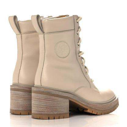Hermes Calfskin Bridge Ankle Boots 36.5 Beige Grege 4 of 10