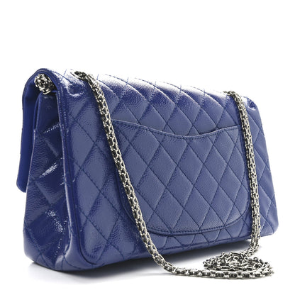 Chanel Patent Caviar Quilted 2.55 Reissue 226 Flap Navy Blue 3 of 11