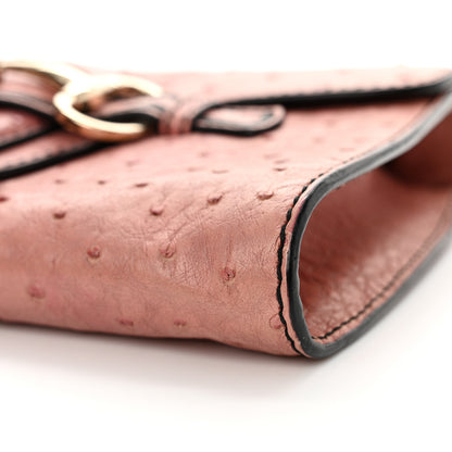 Gucci Ostrich Small Emily Chain Shoulder Bag Soft Pink 10 of 14