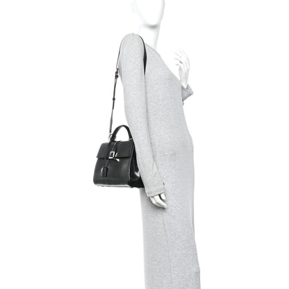 Saint Laurent Lizard Le Fermoir Top Handle Bag Small Black 2 of 9