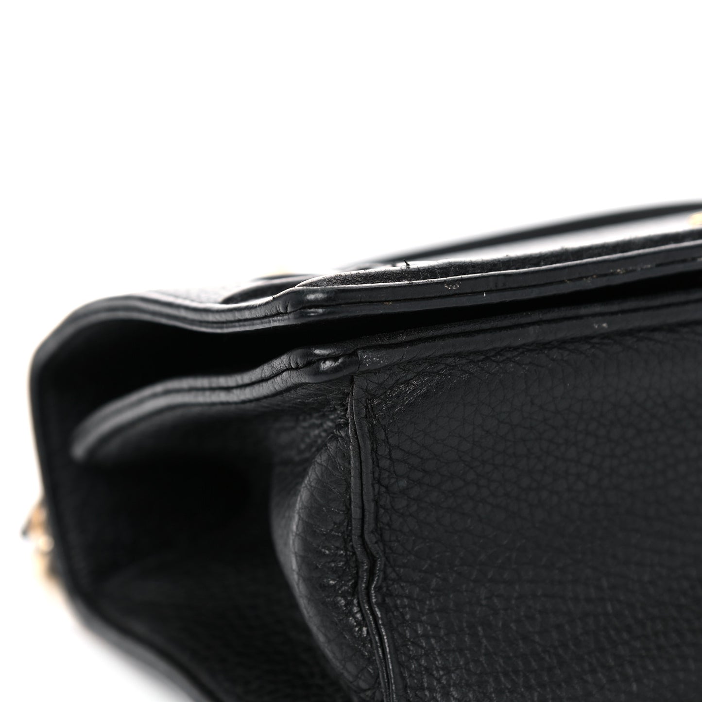 Grained Calfskin Medium Diorama Flap Bag Black