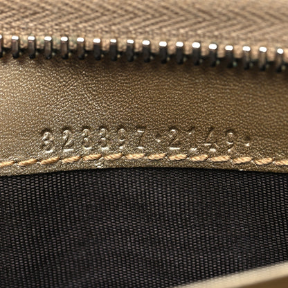 Gucci Metallic Guccissima Microguccissima Bree Zip Around Wallet Golden Beige 7 of 12