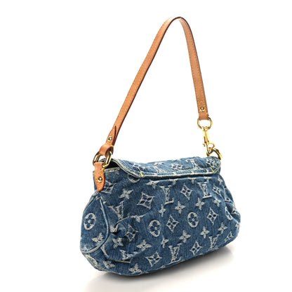 Louis Vuitton Monogram Denim Mini Pleaty Blue 3 of 9