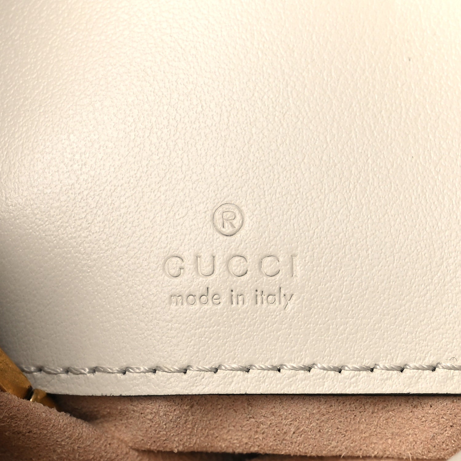Gucci Calfskin Matelasse Mini GG Marmont 2.0 Bucket Bag White 6 of 9