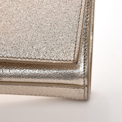 Saint Laurent Metallic Calfskin Small Classic Monogram Kate Satchel Pale Gold 5 of 10