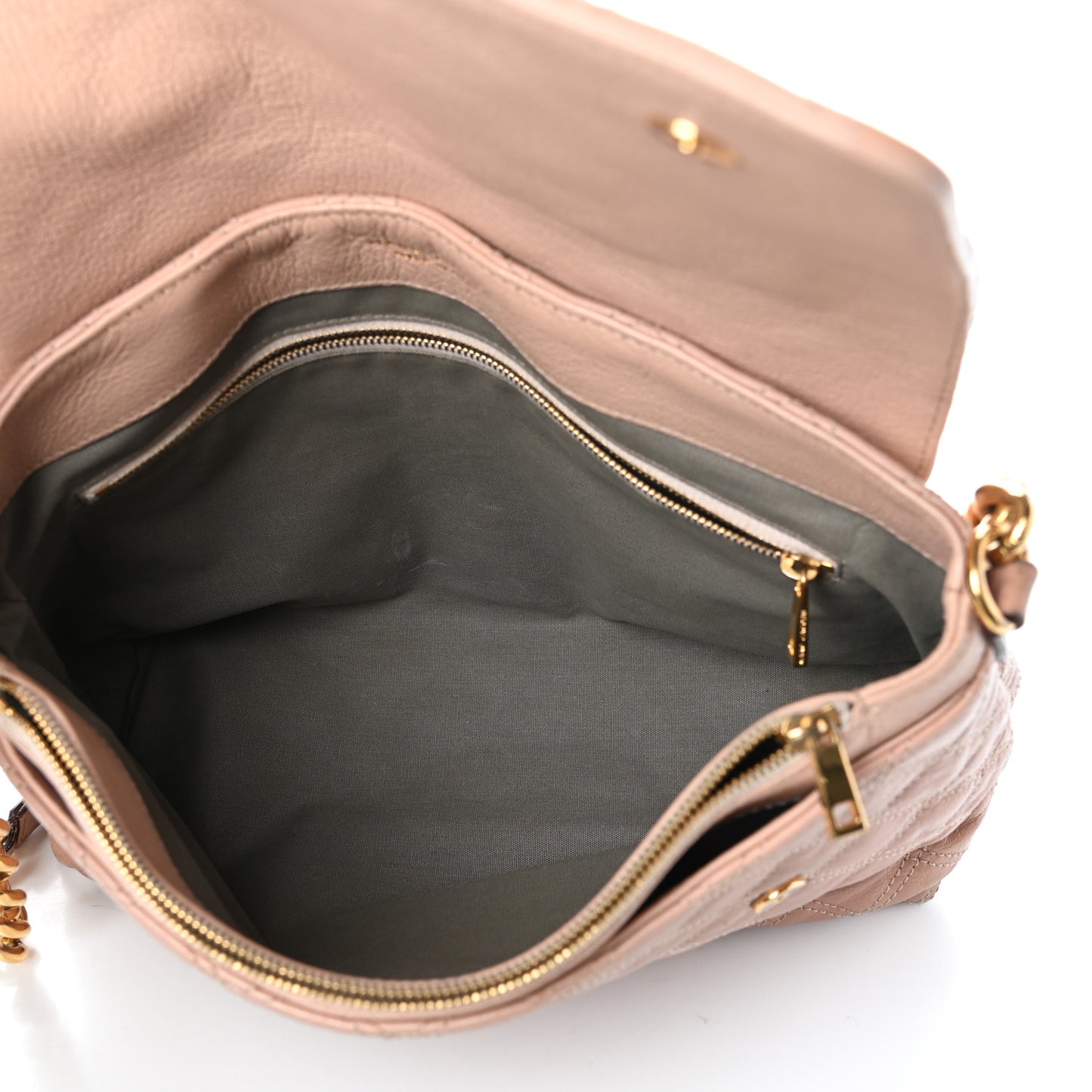 Lambskin Quilted The XL Single Flap Beige