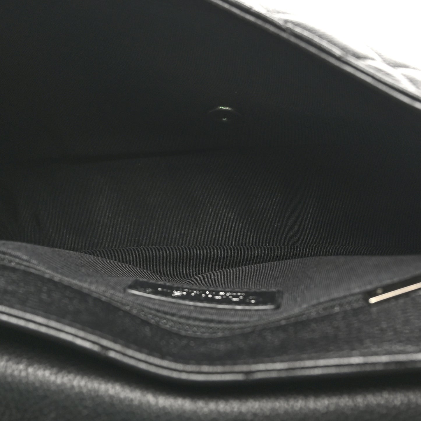 Calfskin Quilted Casual Pocket Messenger Flap Black