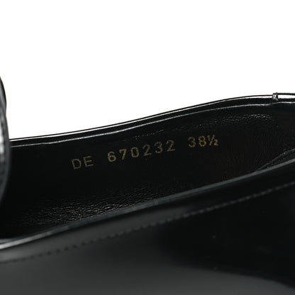 Saint Laurent Glazed Calfskin Chunky Le Loafer Penny Slippers 38.5 Black 9 of 10