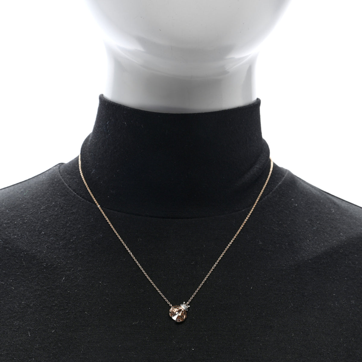Tiffany 18K Rose Gold Sterling Silver Return to Tiffany Love Bugs Ladybug Pendant Necklace 2 of 6