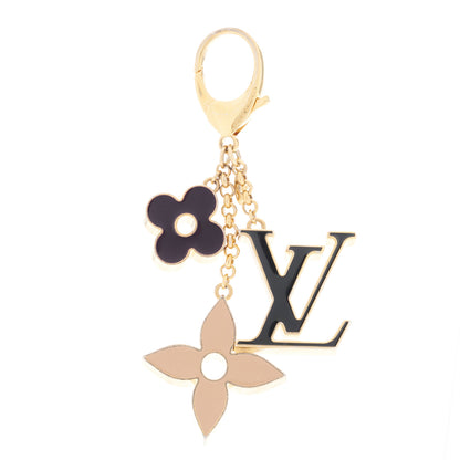 Louis Vuitton Metal Enamel Fleur De Monogram Bag Charm Dore 1 of 4