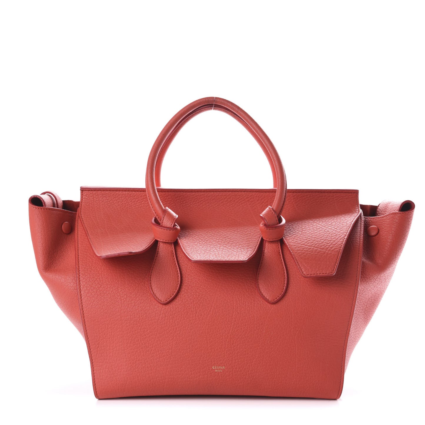 Crisped Calfskin Large Tie Knot Tote Red