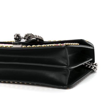 Gucci Calfskin Floral Embroidered Studded Small Dionysus Shoulder Bag Black 8 of 8