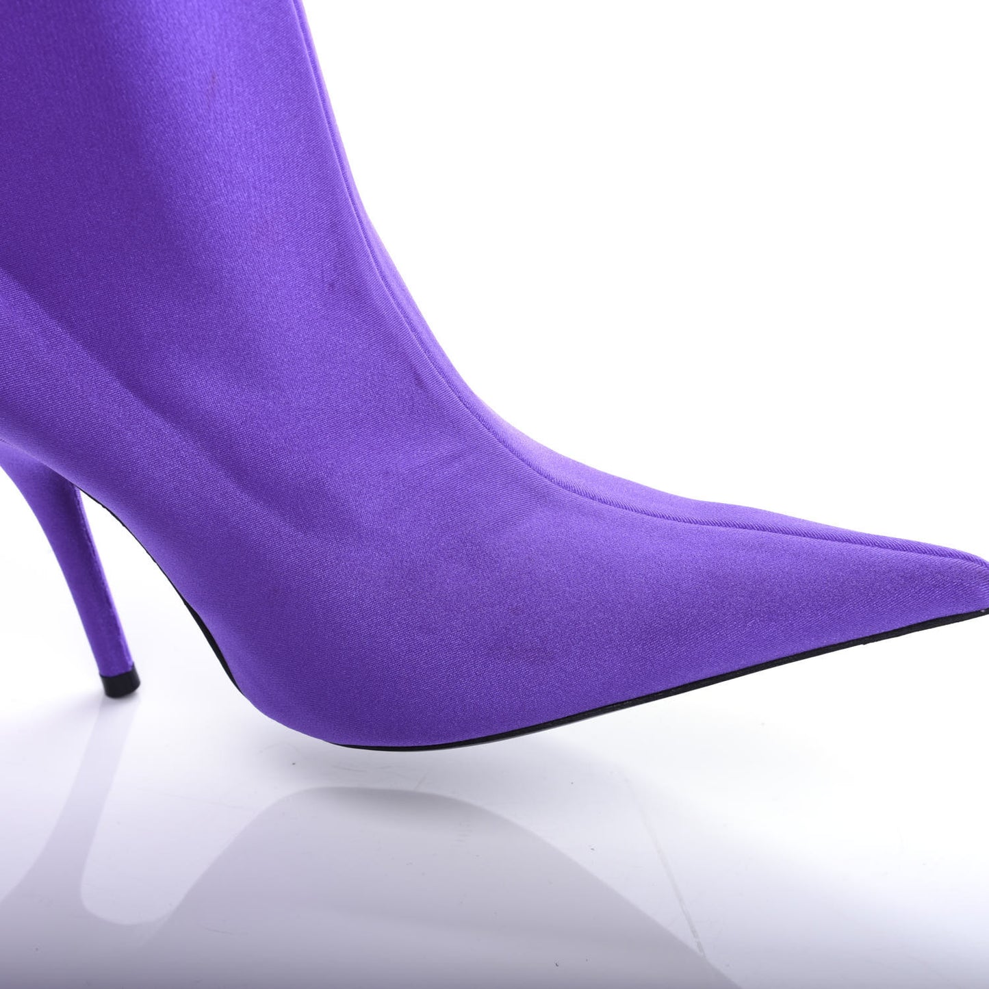 Spandex Pointed Toe Knife Thigh High Boots 35 Violet
