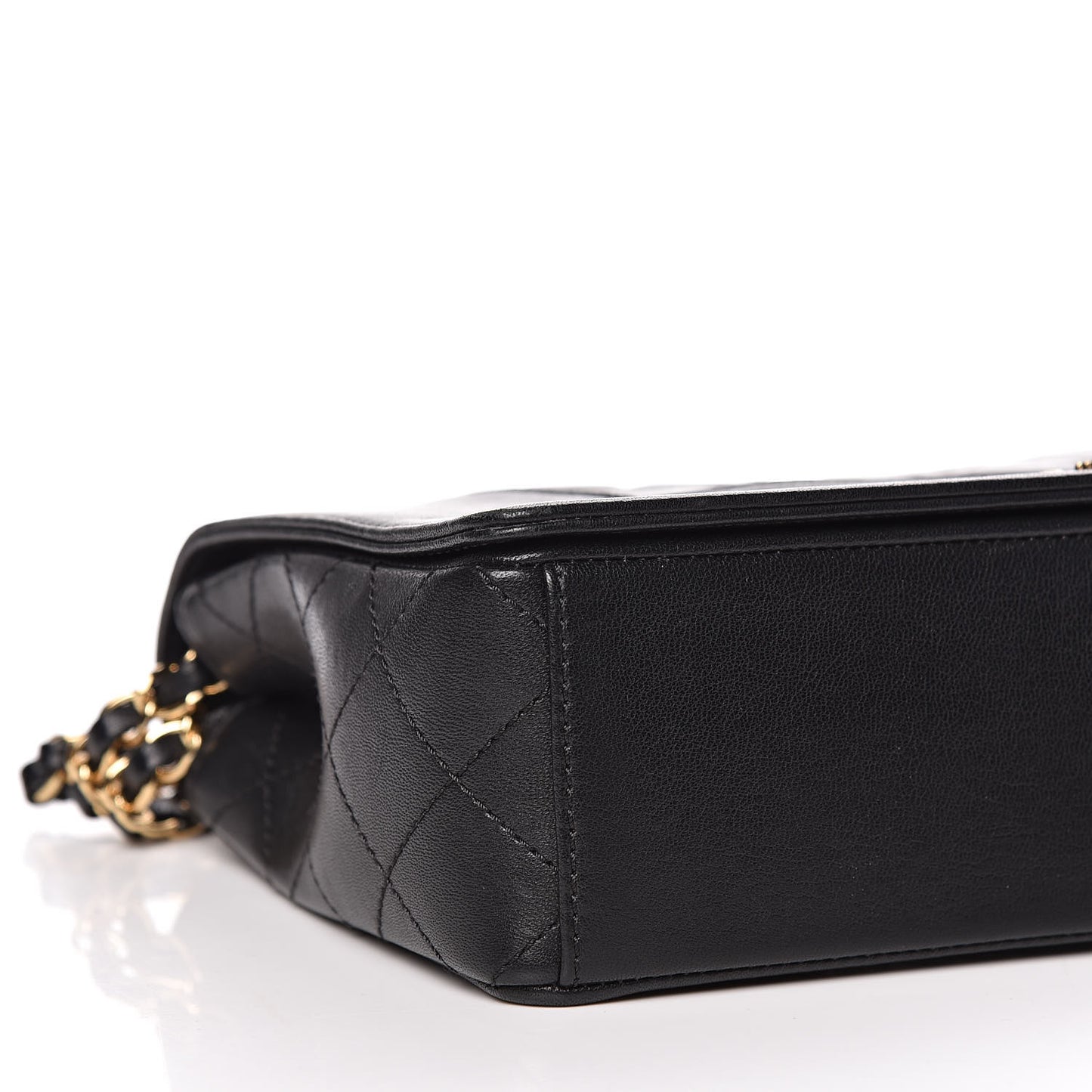 Sheepskin Quilted Vintage Mademoiselle Flap Black