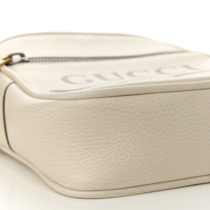 Gucci Grained Calfskin Logo Messenger Bag White 9 of 14