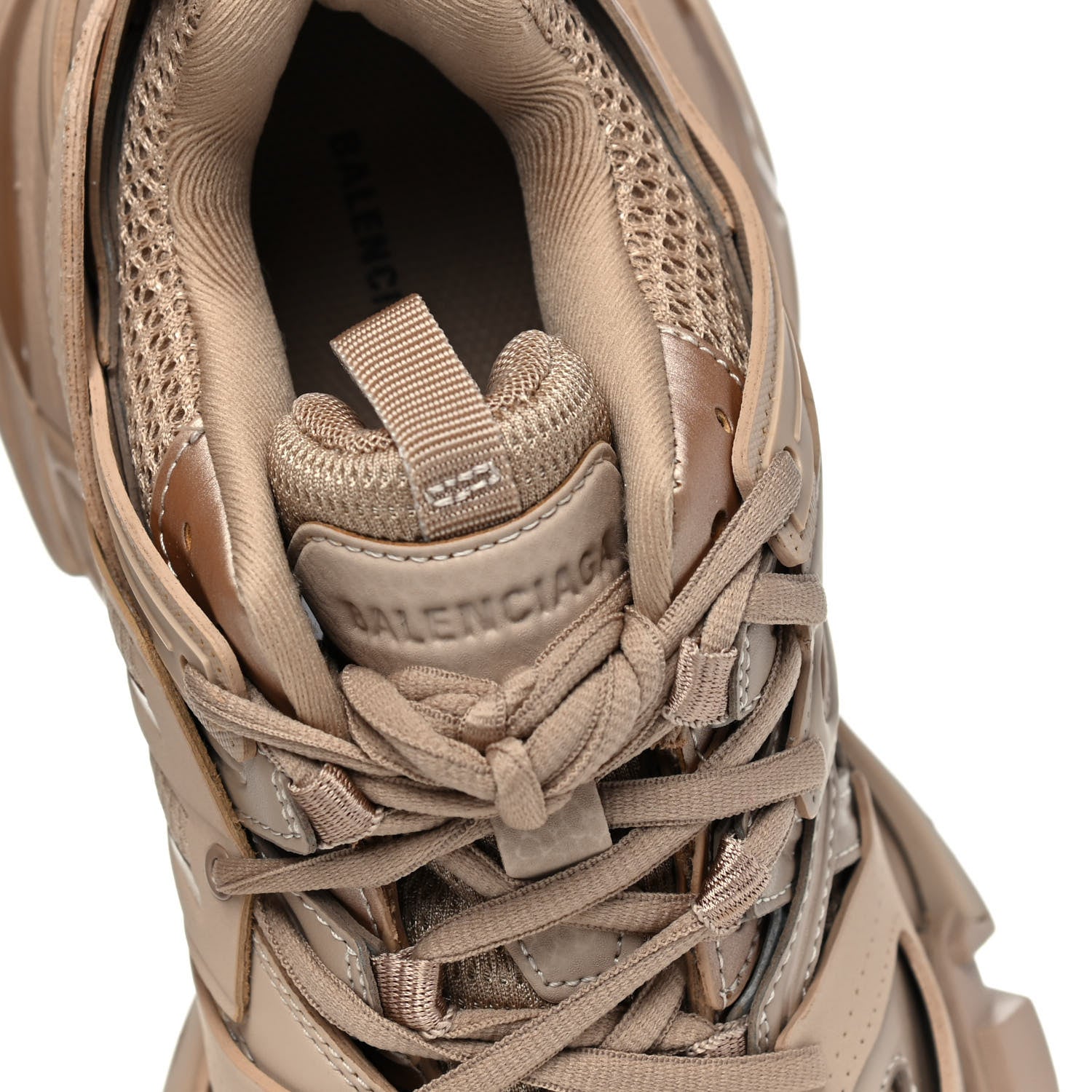 Balenciaga Mesh Rubber Uni-Matte Full Color Womens Track Sneakers 37 Full Beige 15 of 17