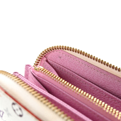 Louis Vuitton Monogram Multicolor Zippy Wallet White Litchi 9 of 12