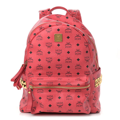MCM Visetos Medium Side Studs Stark Backpack Corail 1 of 22