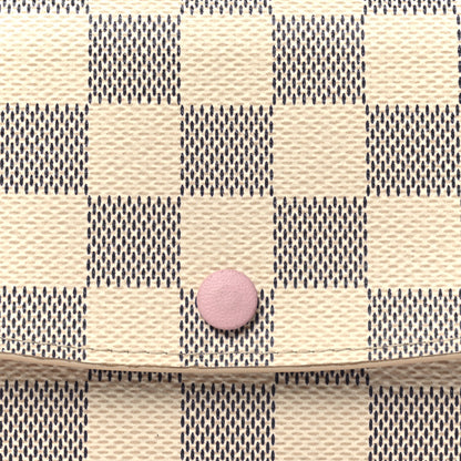 Louis Vuitton Damier Azur Emilie Wallet Rose Ballerine 7 of 12