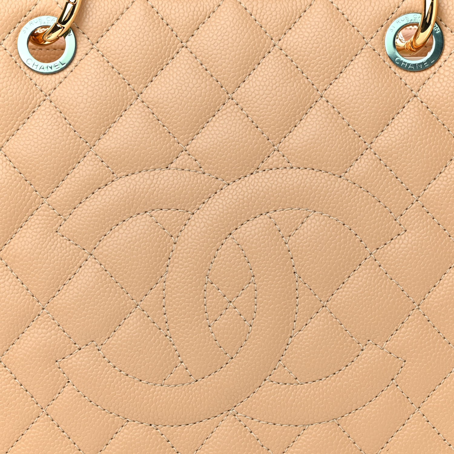 Chanel Caviar Quilted Grand Shopping Tote GST Beige Clair 8 of 11