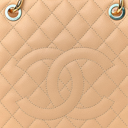 Chanel Caviar Quilted Grand Shopping Tote GST Beige Clair 8 of 11