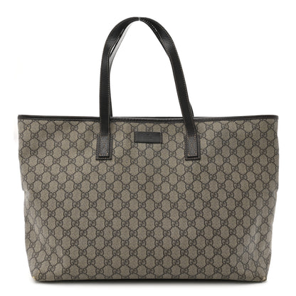 Gucci GG Supreme Monogram Large Zippered Shopping Tote Dark Brown 1 of 13
