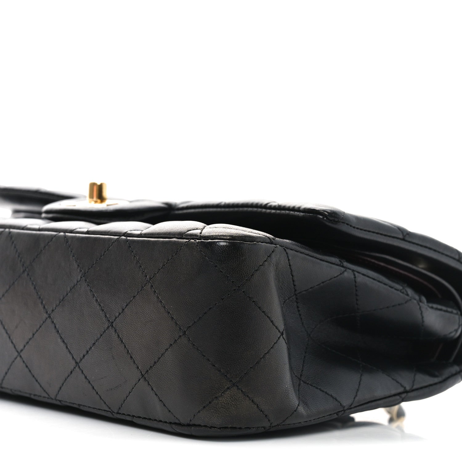 Chanel Lambskin Quilted Medium Double Flap Black 10 of 11