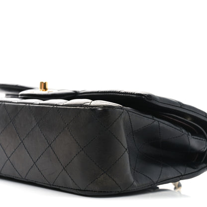 Chanel Lambskin Quilted Medium Double Flap Black 10 of 11