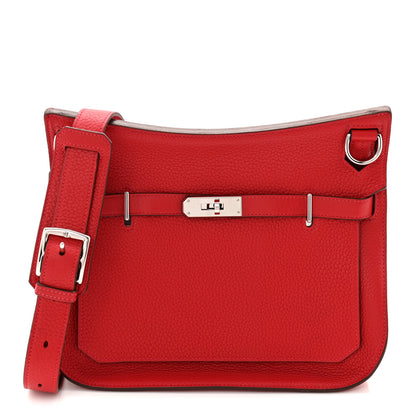 Hermes Taurillon Clemence Jypsiere 28 Rouge Casaque 1 of 19