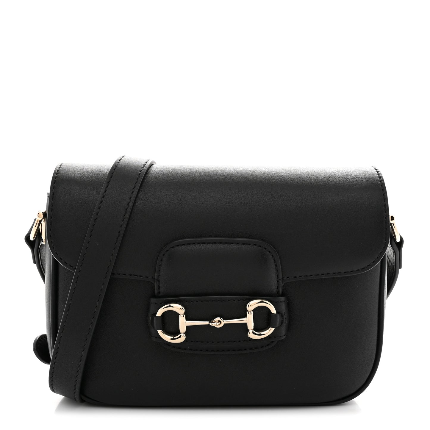 Arabella Calfskin Horsebit 1955 Shoulder Bag Black
