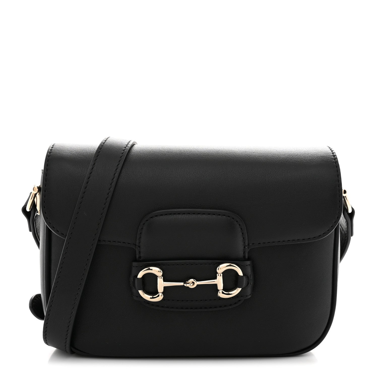 Gucci Arabella Calfskin Horsebit 1955 Shoulder Bag Black 1 of 11