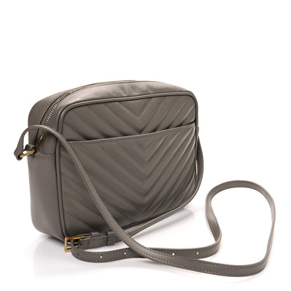 Saint Laurent Calfskin Matelasse Monogram Lou Camera Bag Greyish Brown 3 of 12