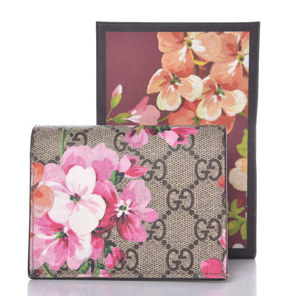 Gucci GG Supreme Monogram Blooms Card Case Beige Multicolor Dry Rose 8 of 8