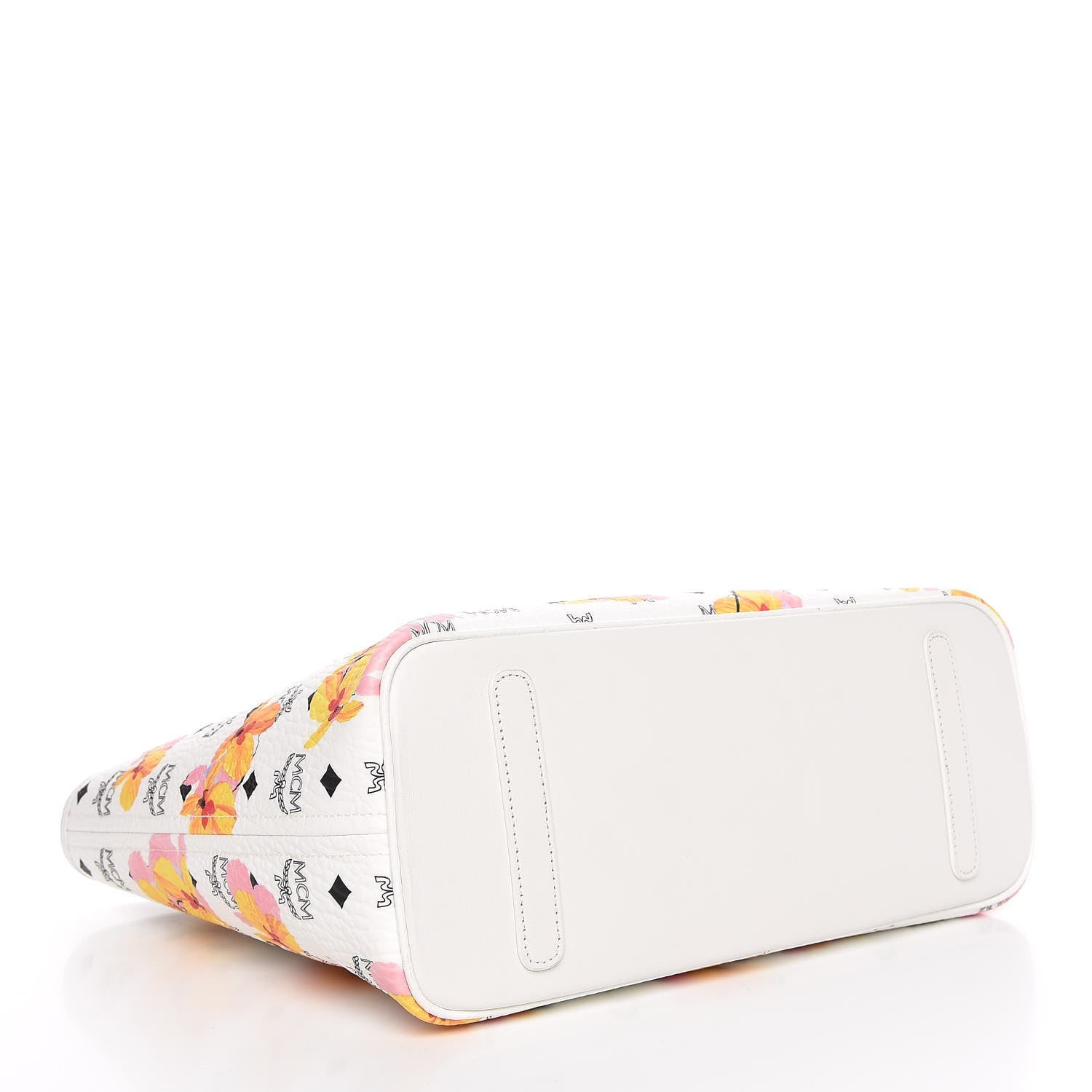MCM Visetos Medium Anya Essential Floral Print Shopper Tote White 5 of 10