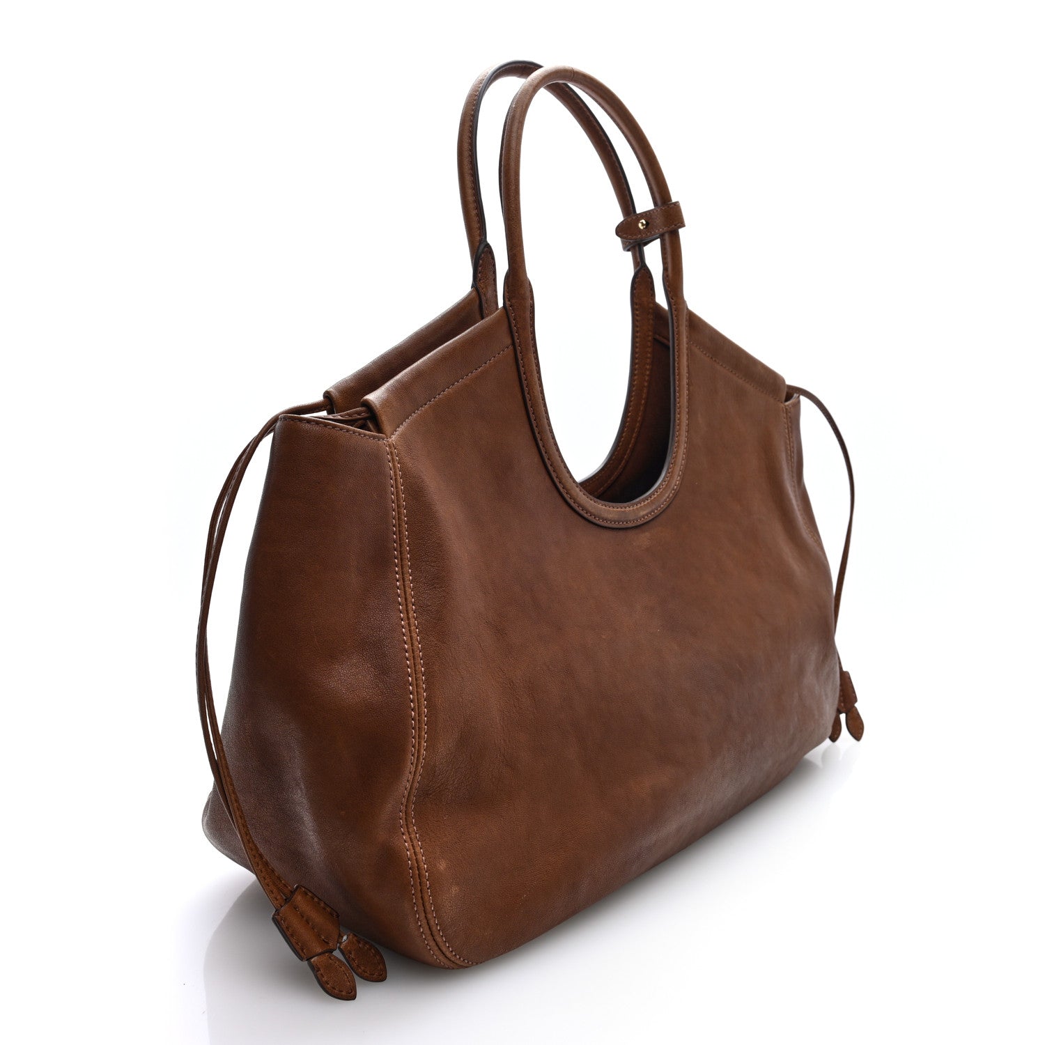 Miu Miu Nappa Ivy Shopping Bag Oak 2 of 9
