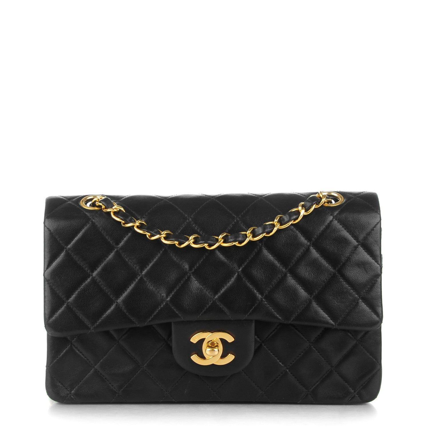 Chanel Lambskin Quilted Small Double Flap Black 1 of 8