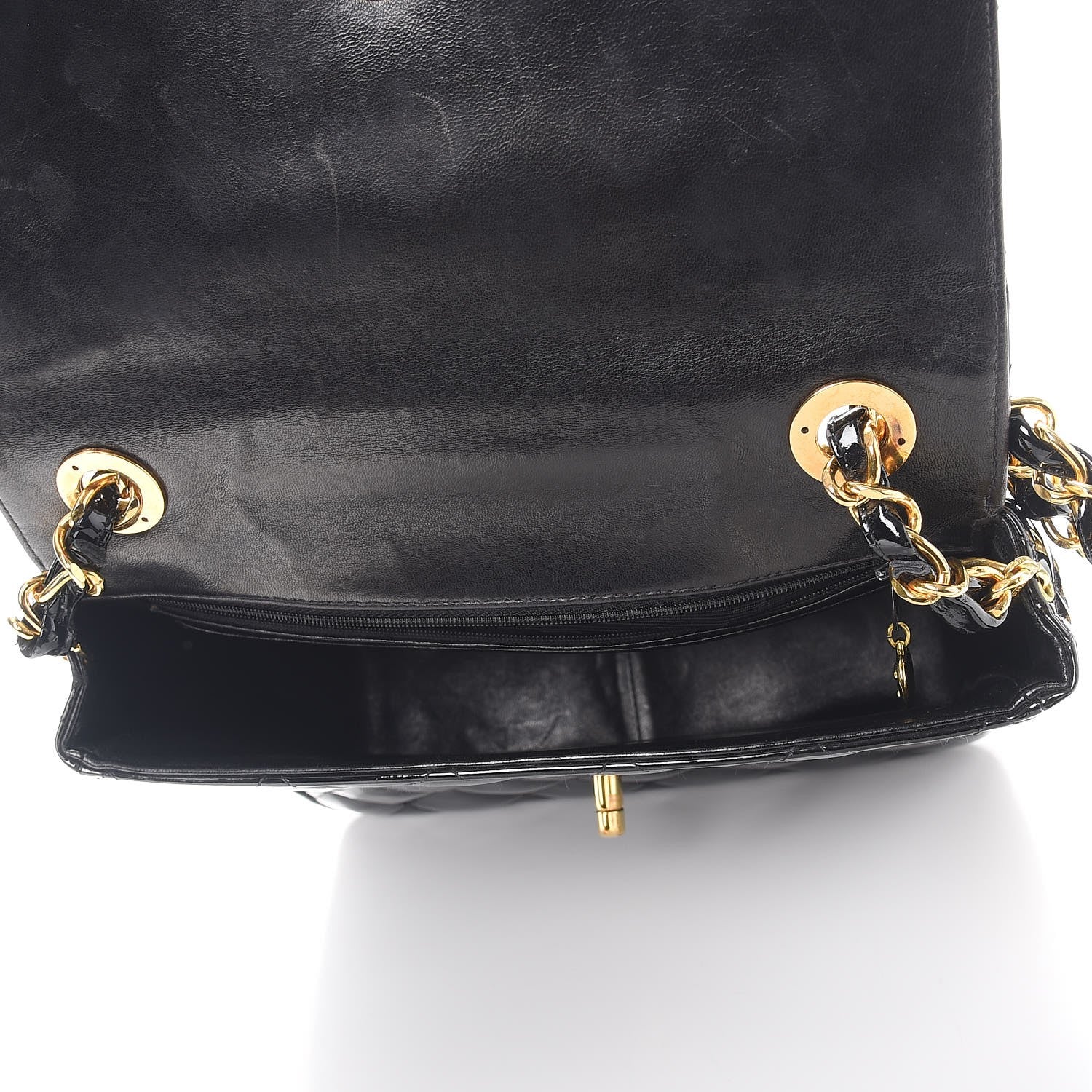 Chanel Patent Quilted Medium Single Flap Black 5 of 12