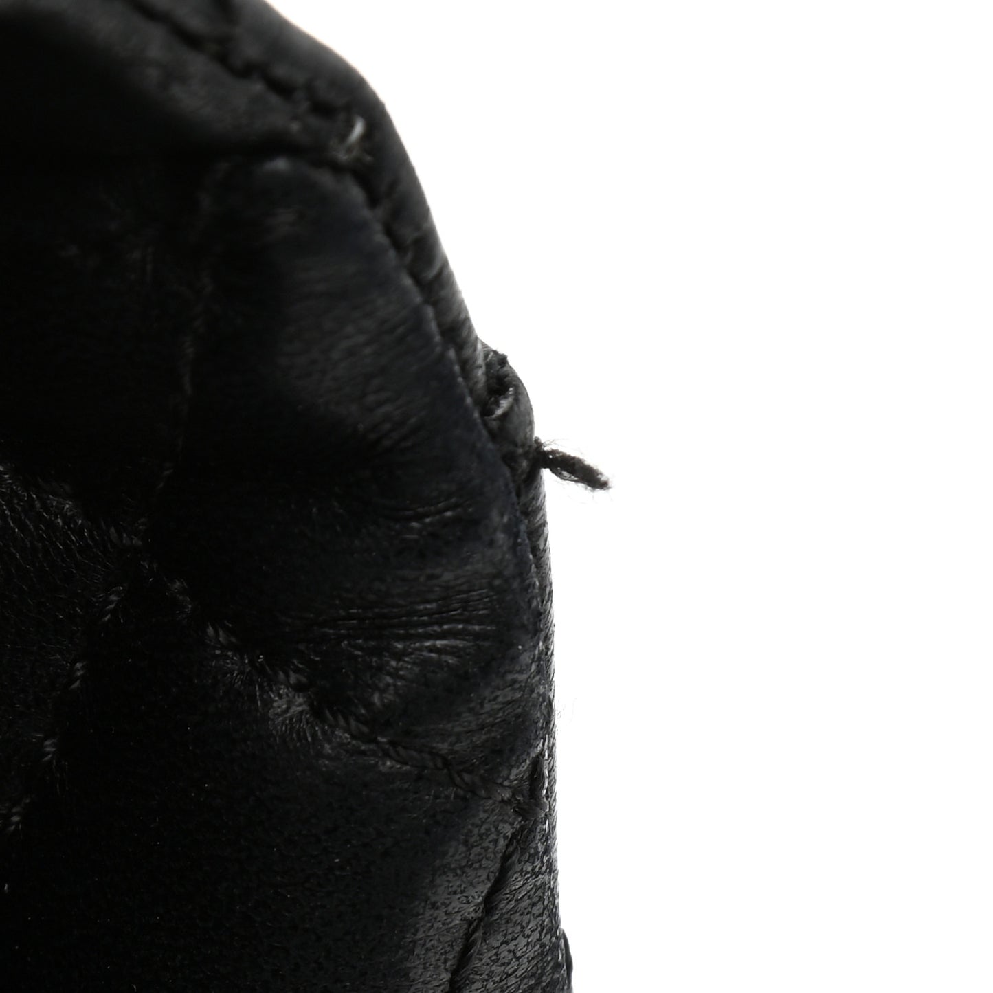 Lambskin Chevron Quilted Single Flap Black