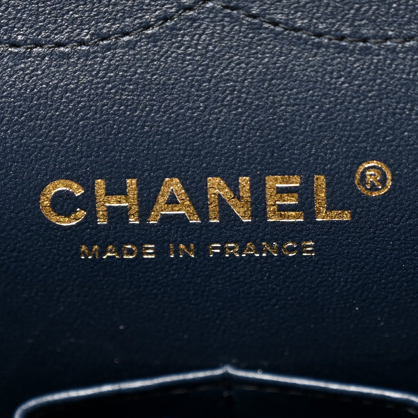 Lambskin Quilted Jumbo Double Flap Navy