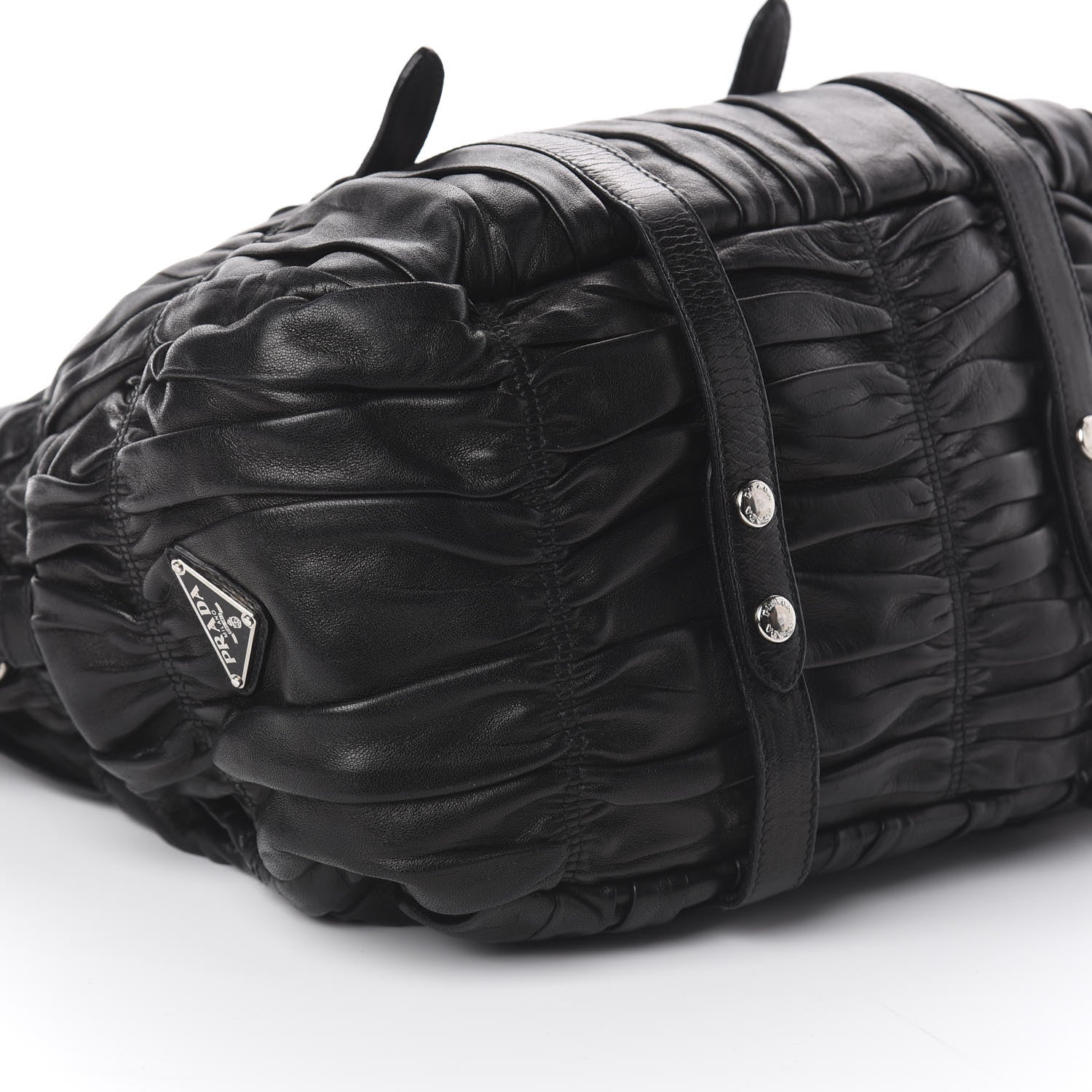 Prada Nappa Gaufre Satchel Black 7 of 8