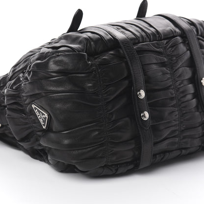 Prada Nappa Gaufre Satchel Black 7 of 8