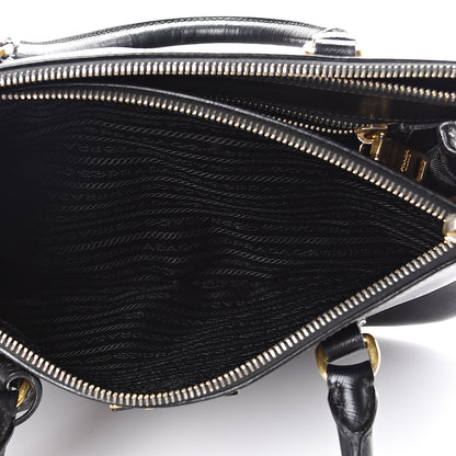Prada Saffiano Small Galleria Double Zip Tote Black 6 of 29